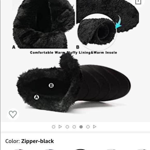 Soft sole side zipper winter booties from Amazon. Never worn. - Picture 8 of 9